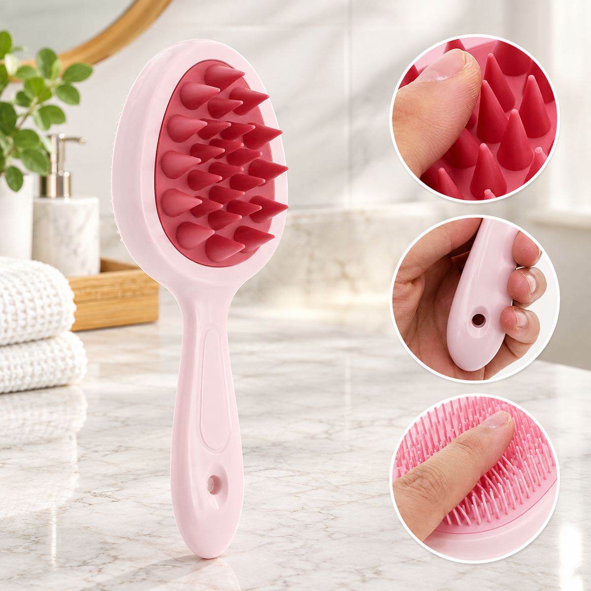 TrendLeaf Double-Sided Scalp Brush