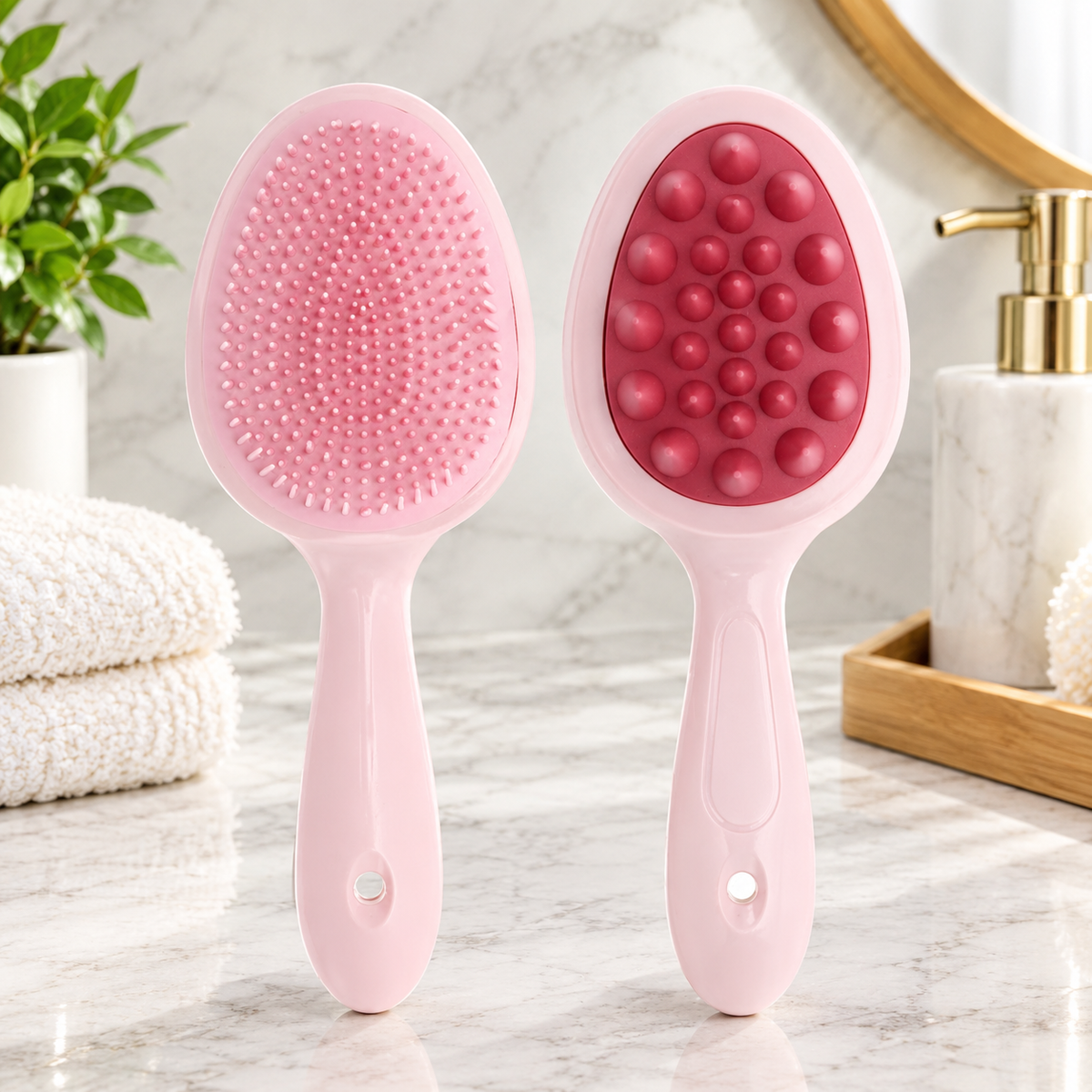 TrendLeaf Double-Sided Scalp Brush
