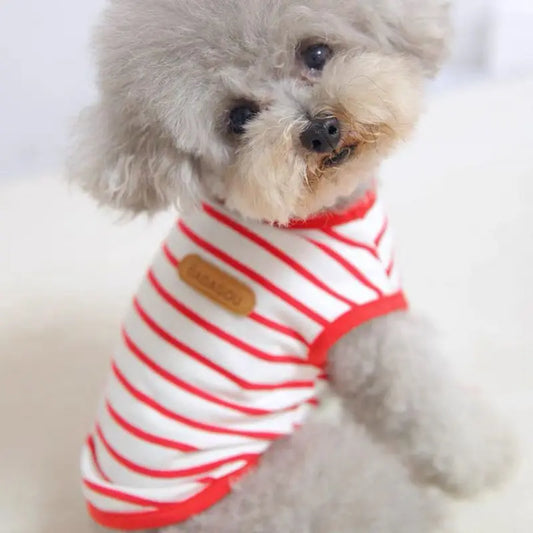 Striped Sleeveless Pet Vest