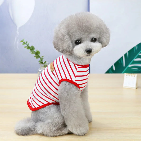 Striped Sleeveless Pet Vest